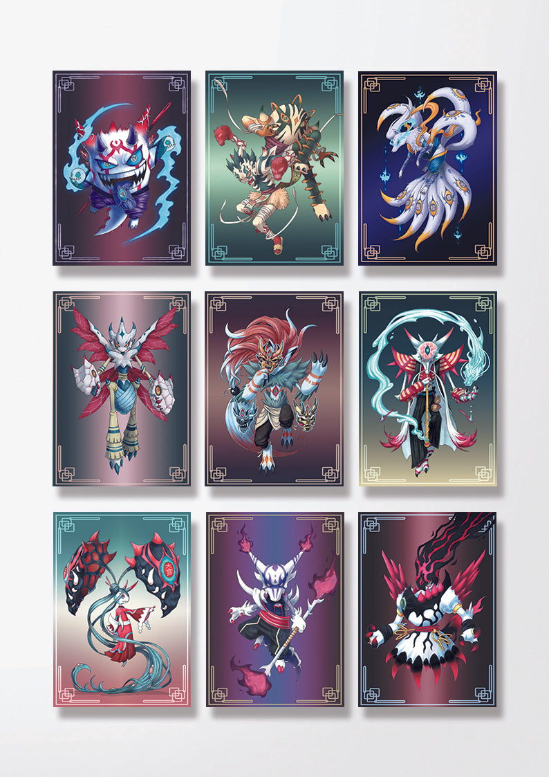 "Upper Moon SET" 9 Prints