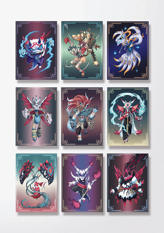 "Upper Moon SET" 9 Prints