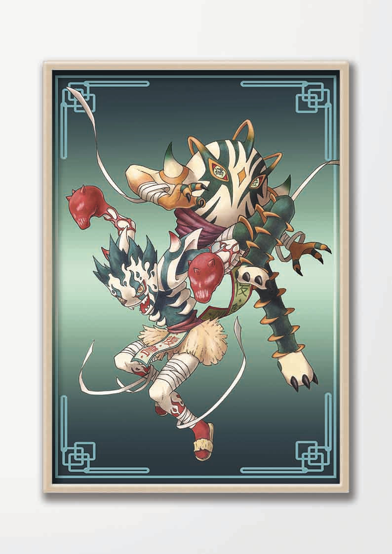 "Upper Moon HITMONCHAN & HITMONLEE" Print