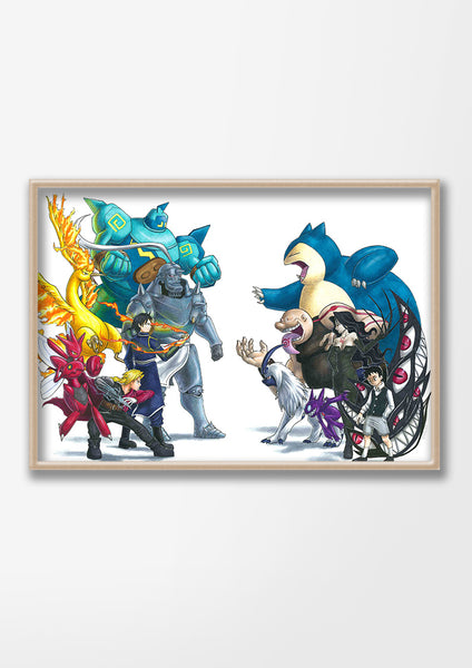 "Full Metal Alchemist x Pokemon" Print